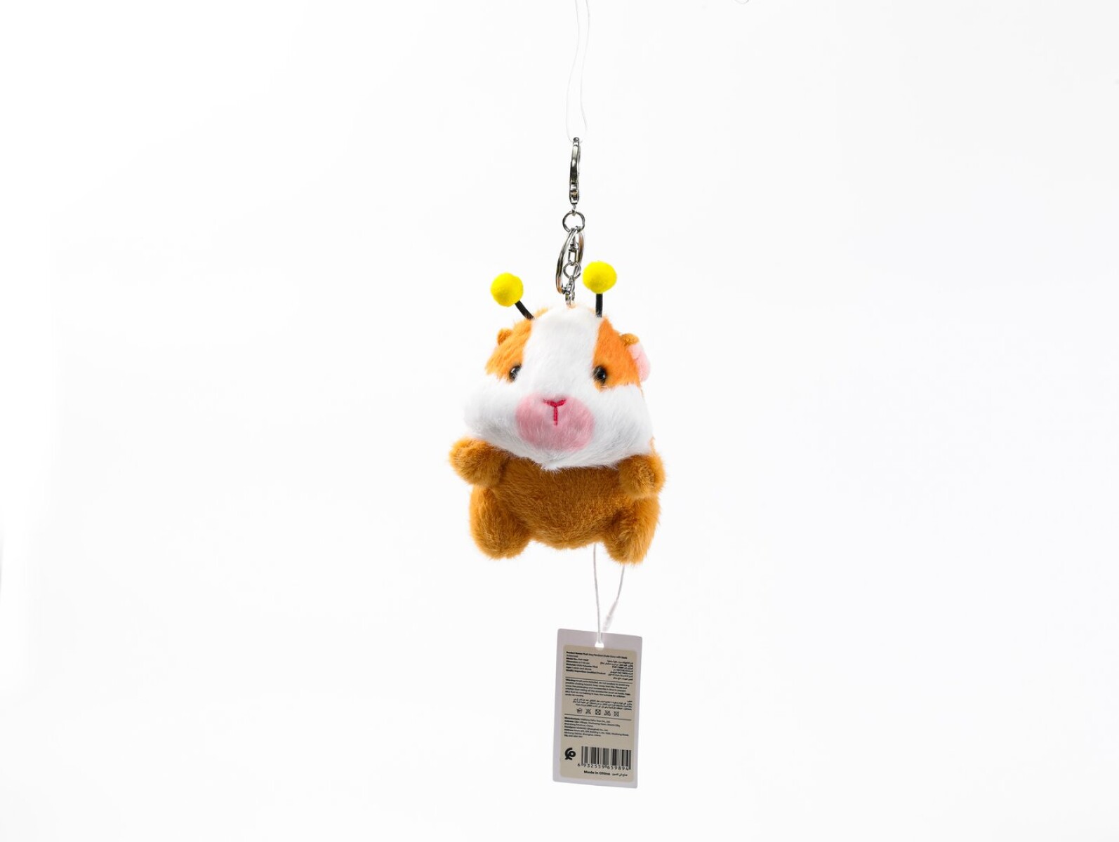 COLGANTE DE MOCHILA PELUCHE CARPINCHO CON ANTENAS DE ABEJA 