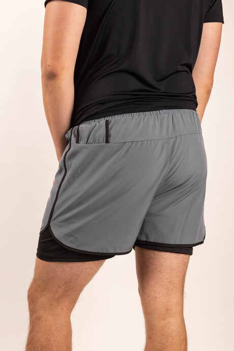 Short con calza interna Gris