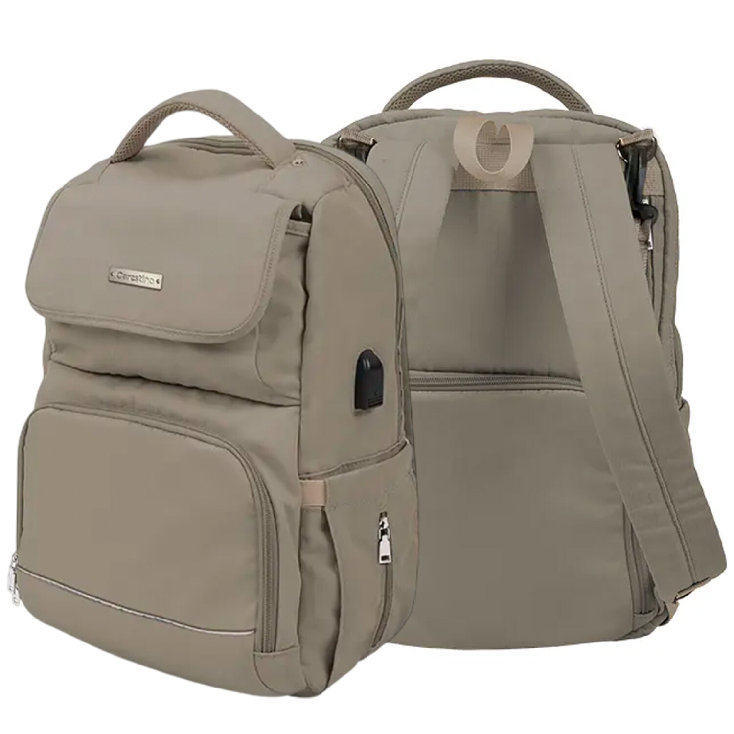 Mochila Maternal Carestino Berna Cambiador Estuche Termico Beige Electroventas
