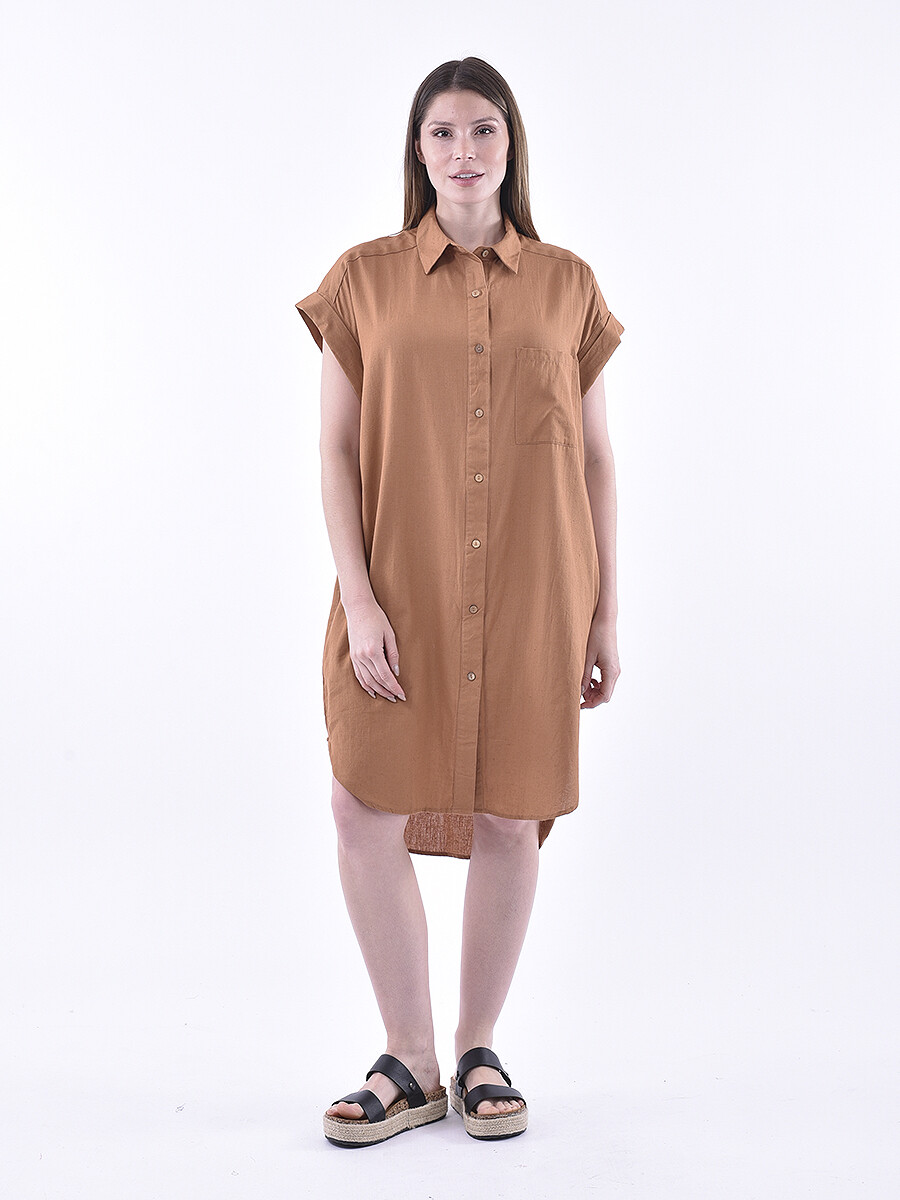 VESTIDO BODRU - MARRON MEDIO 