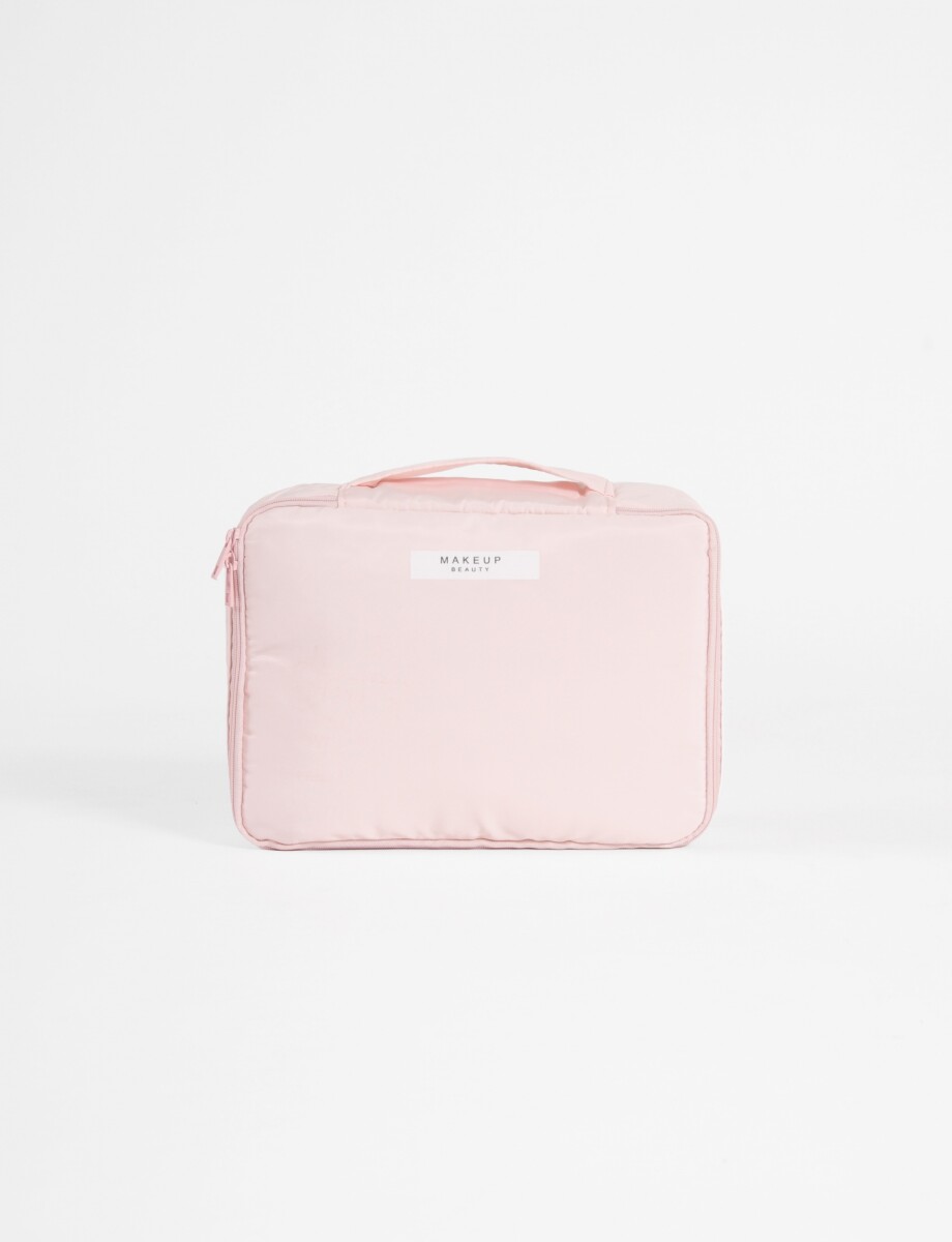 Estuche organizador con compartimentos - rosa 