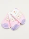 MEDIAS PACK X 3 COLORS RAYAS LILA