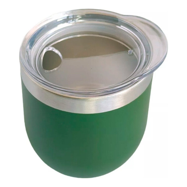 Set Termo 1L Goldtech Mate Con Tapa 230 ML Acero Inoxidable Variante Color Verde