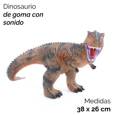Dinosaurio De Goma Con Sonido 38x26cm Unica