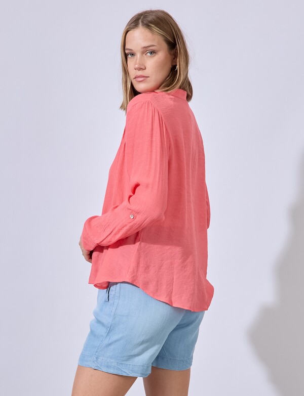 Blusa Plisada CORAL