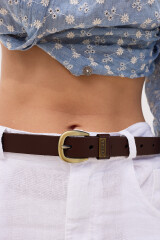 Cinturon Fino Marrón