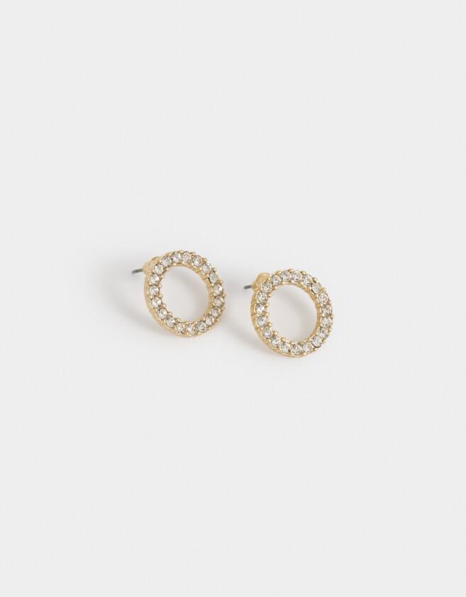 Aros Pasantes Con strass Aros Con Strass - Dorado