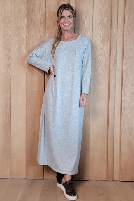 Vestido Jacinta Gris Melange