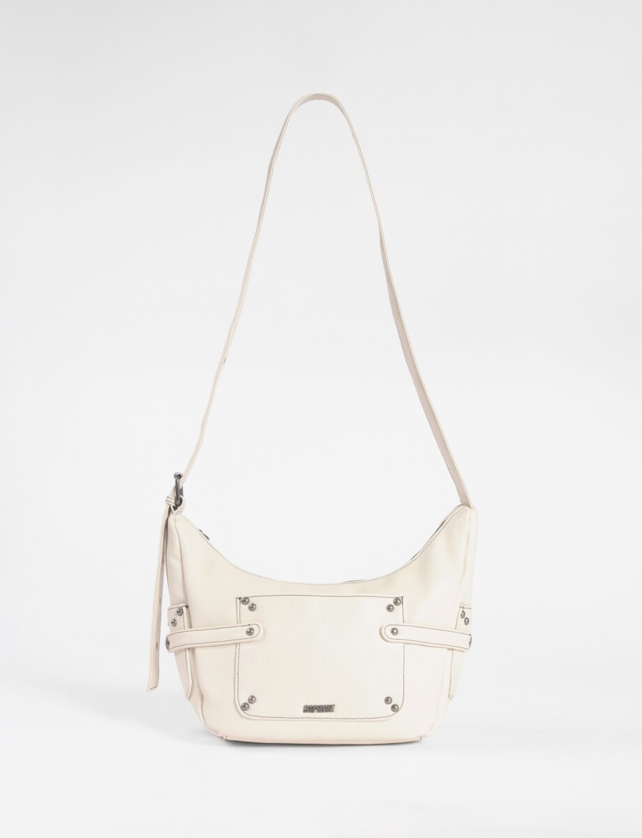 Bandolera soft bolsillo - beige 