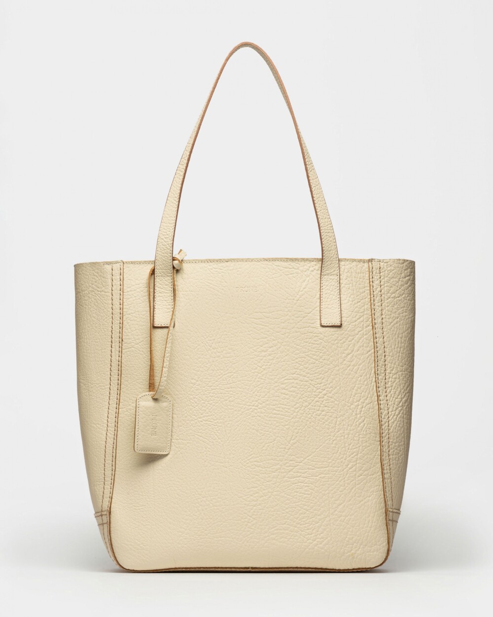 Shopper Vera En Cuero Graneado Natural