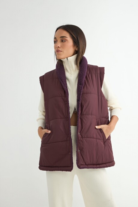 CHALECO SHERPA NOEMIE Bordó