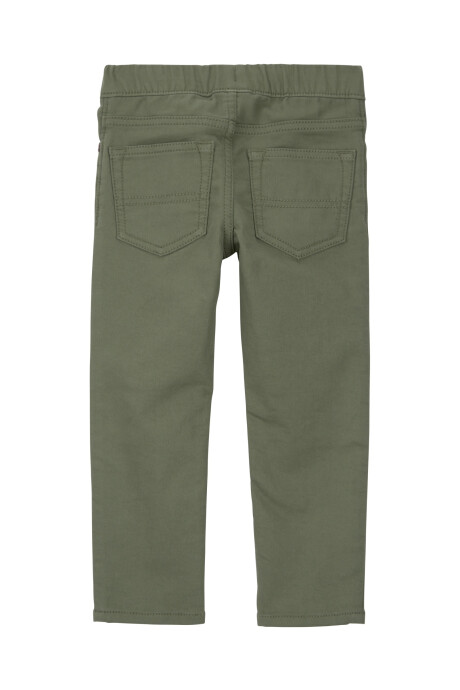 Pantalón denim tipo punto, verde Sin color