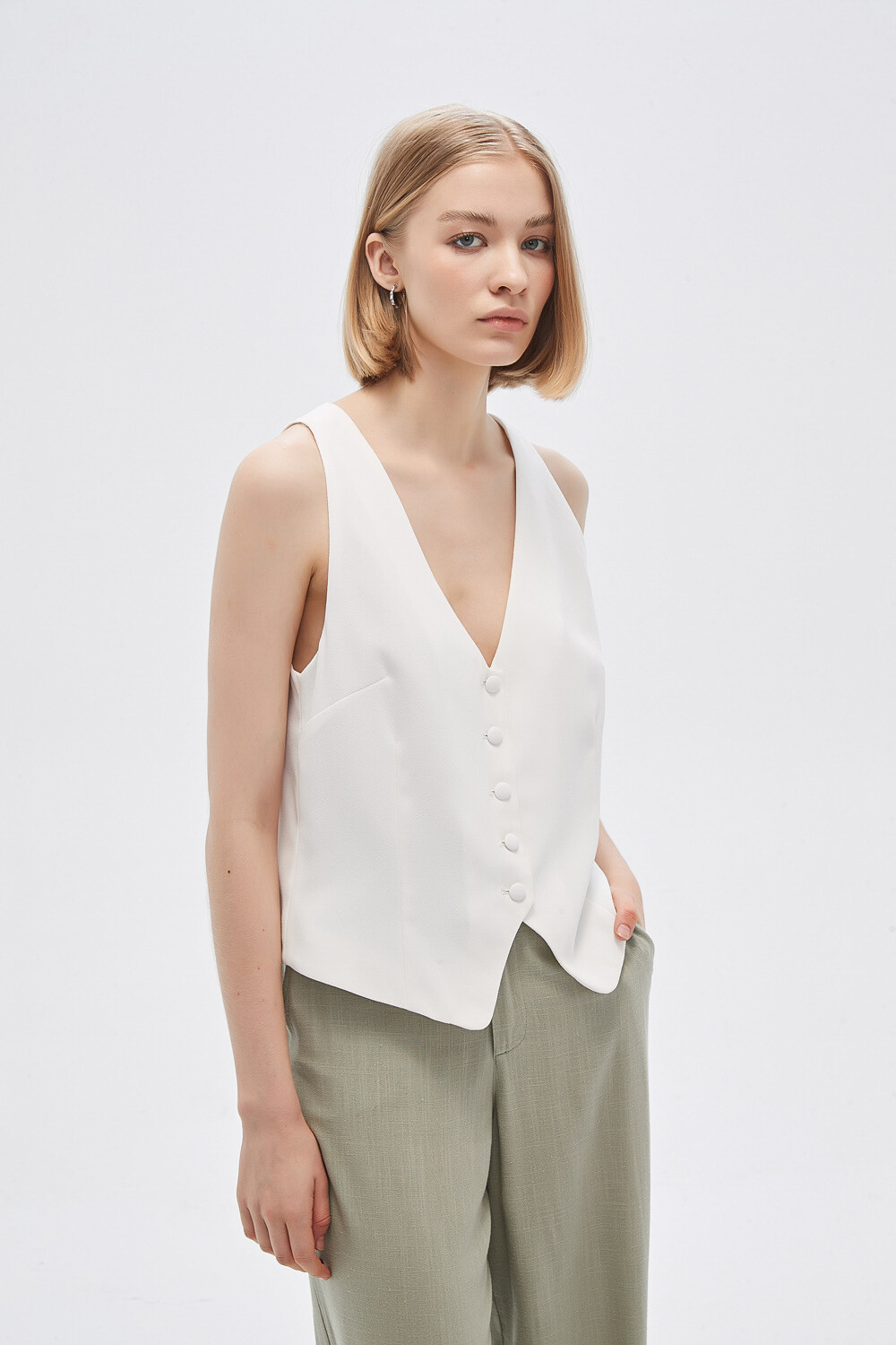 Chaleco Iridis Marfil / Off White