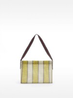 Bolso De Hombro De Rejilla Con Rayas verde