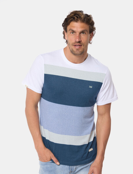 REMERA RAYADA Azul