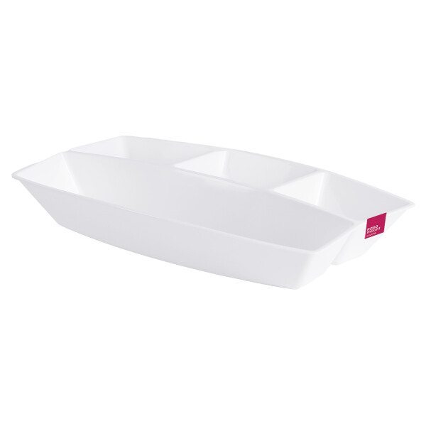 COPETINERO CON 4 DIVISIONES LE CHEF BLANCA 36 X 23,5 X 6 CM BLANCO