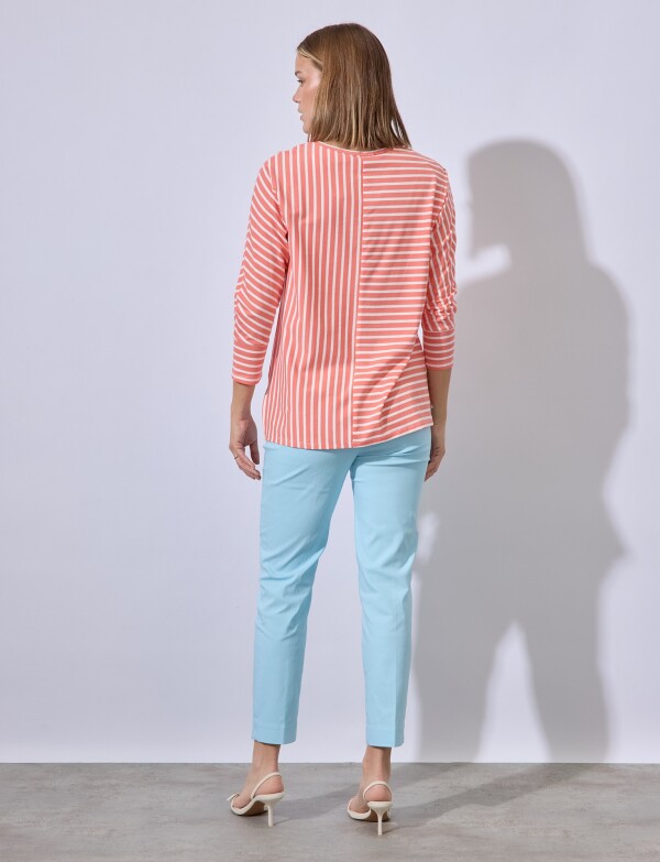Remera Algodon Lineas CORAL