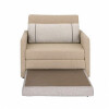 Sofa cama de 1 plaza tapizado en tela beige Sofa cama de 1 plaza tapizado en tela beige