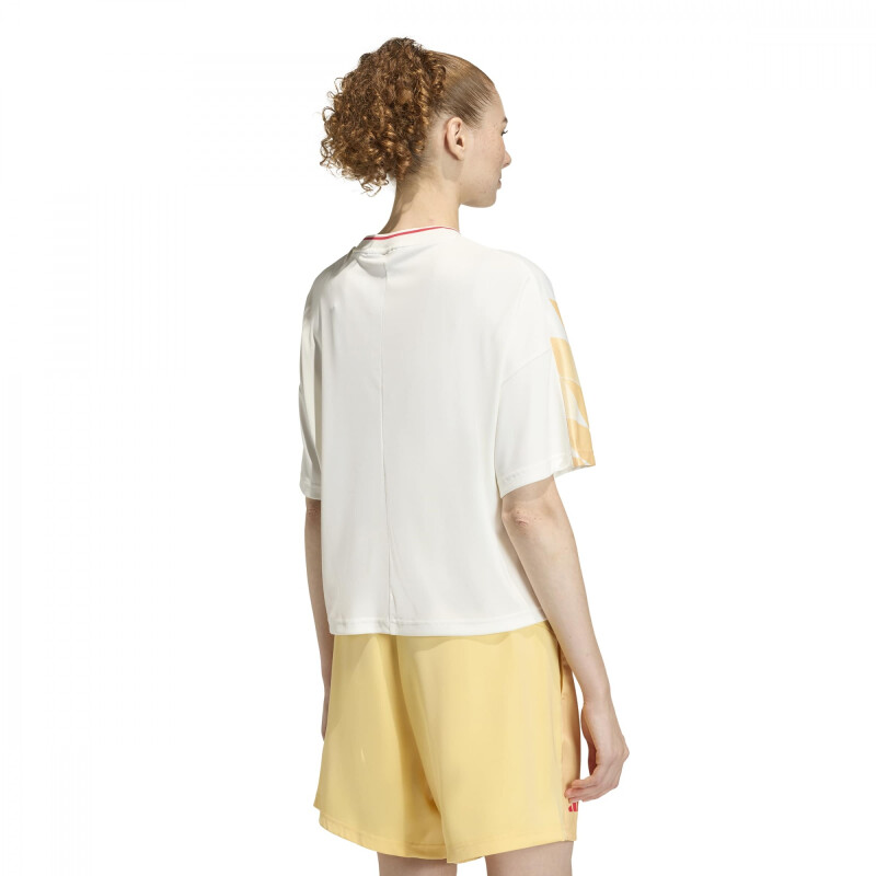 REMERA ADIDAS W TIRO CG HO T MUJER KB1607 Blanco-naranja