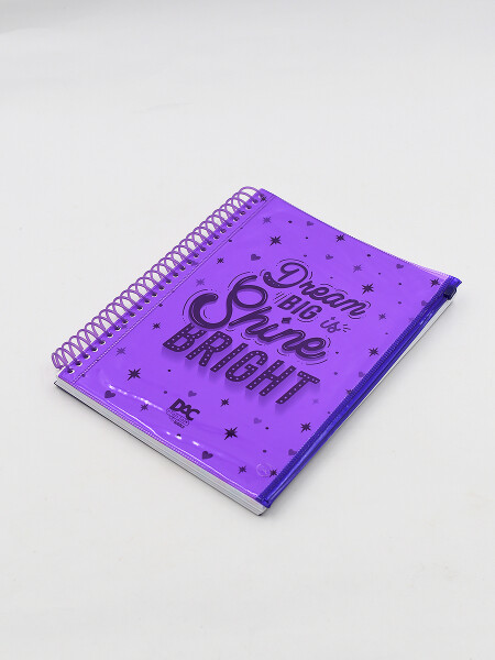 CUADERNO C/ESTUCHE PVC LILA