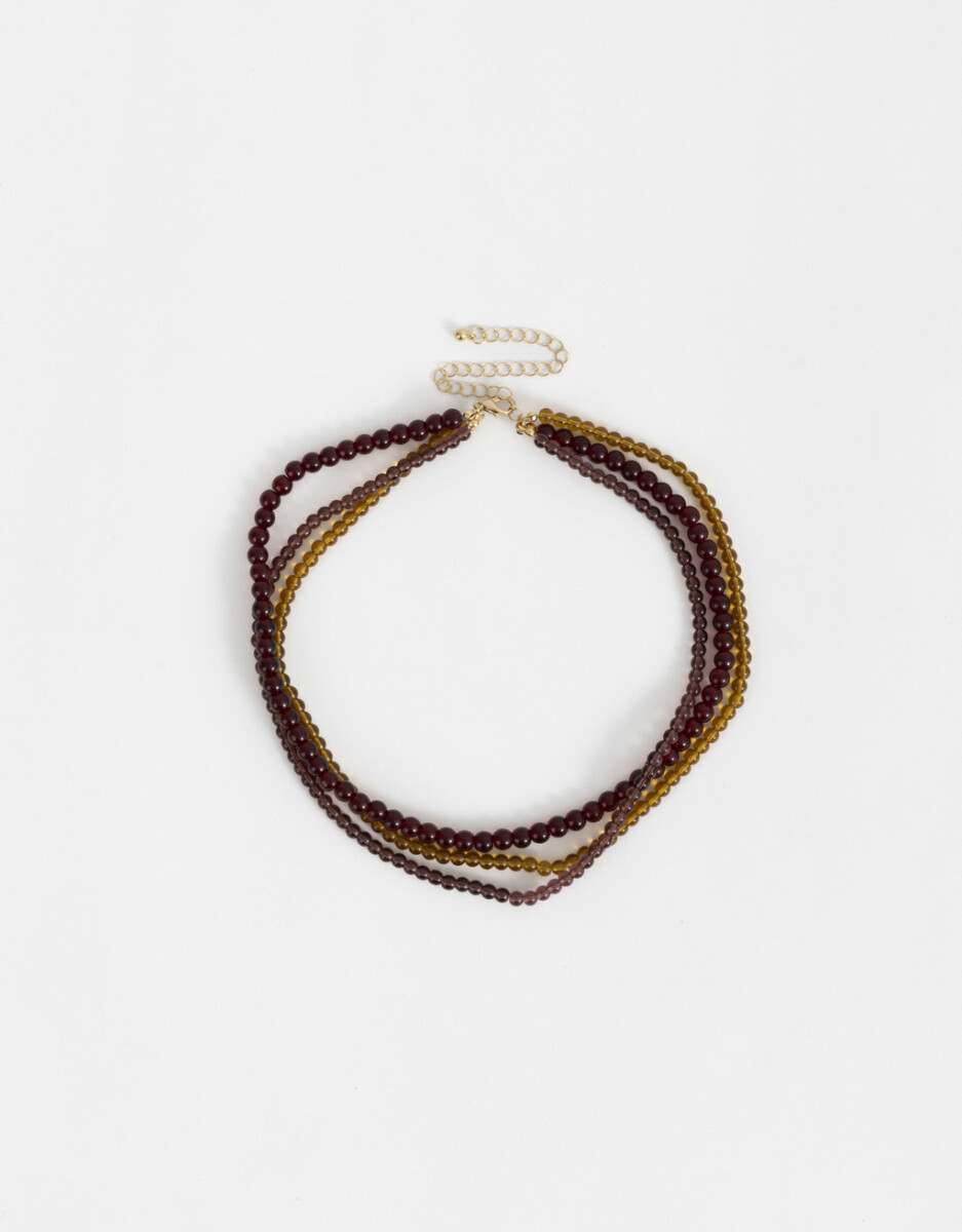 Collar Triple De Mostacillas 
