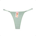 Tanga Colaless Ajustable De Encaje Trasero Verde Talla L-XL