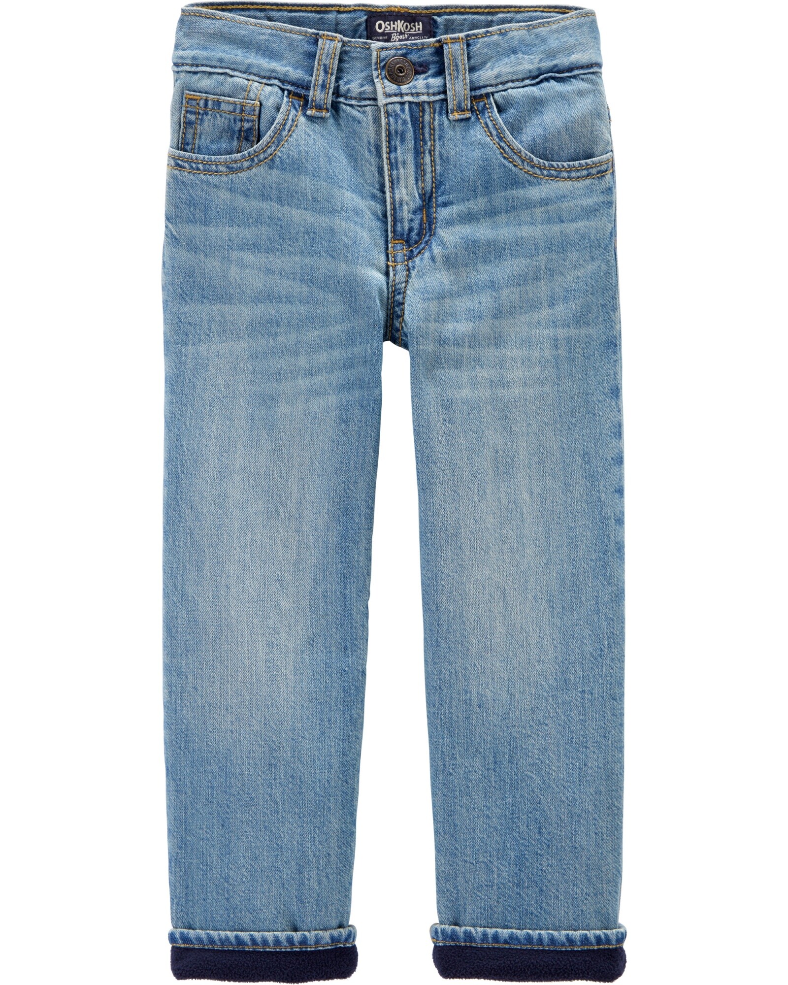 Pantalón de jean con dobladillo de color Sin color