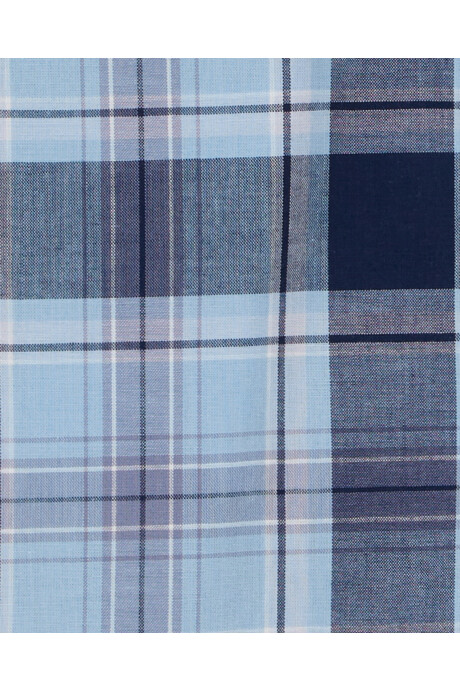 Camisa de algodón, diseño a cuadros. Talles 6-14 Sin color