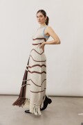 Vestido Ola CRUDO Y TOSTADO