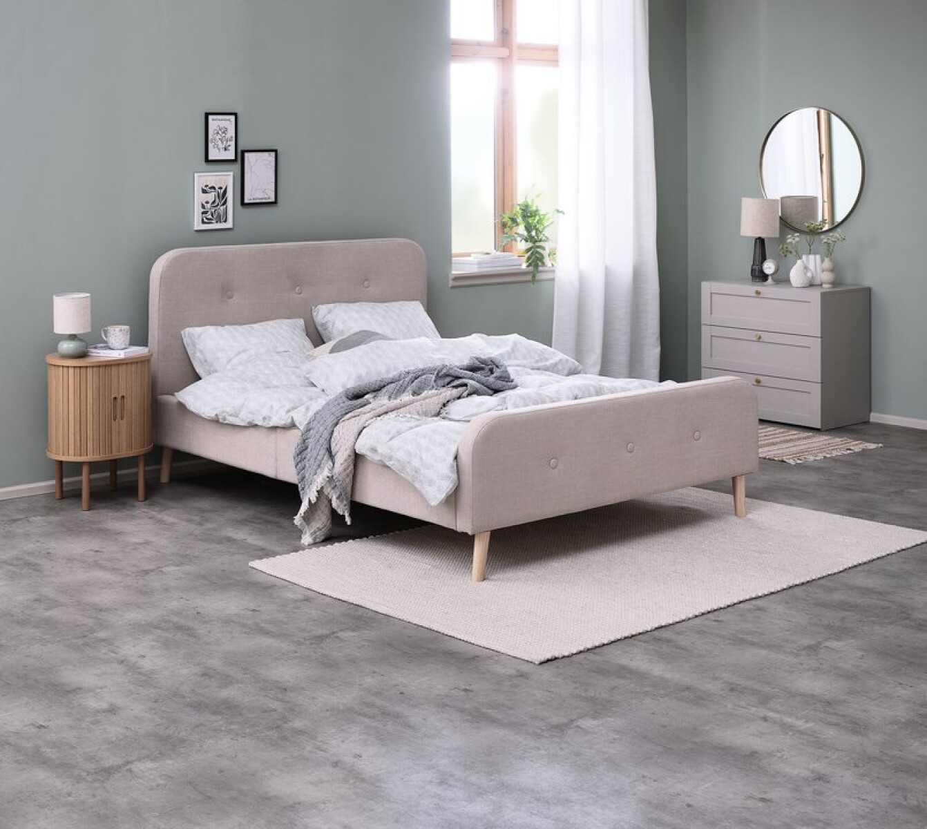 Estructura cama KONGSBERG 2 Plazas 140x190 beige 