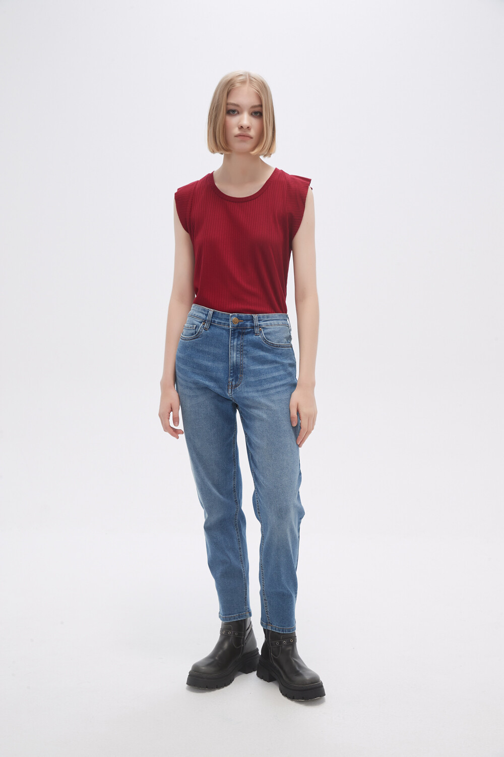 Pantalon Jeaniu Azul
