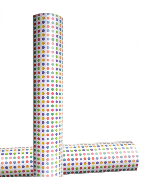 Papel Regalo Bobina 60cm x 100mts COLOR DOTS