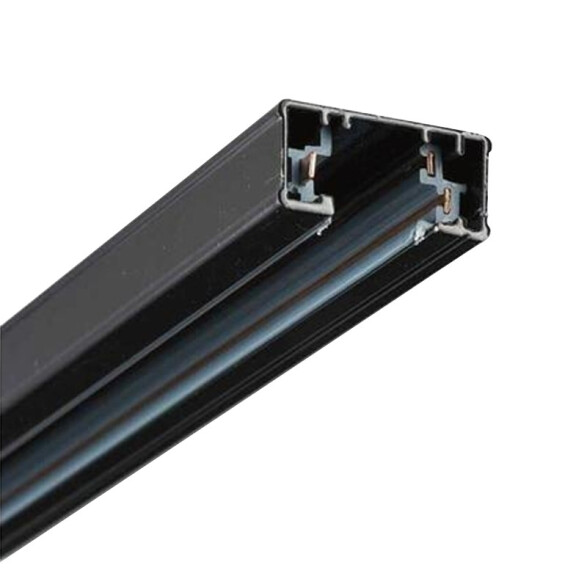 Riel lineal electrificado de tres vías, negro 2M NV1505