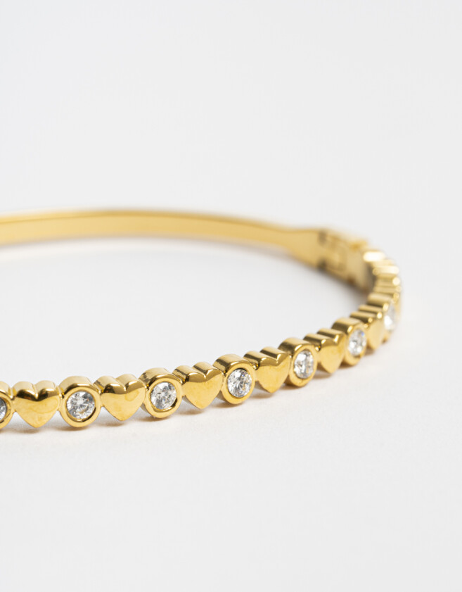 Pulseras Rígidas Premium Gold Pulsera Rígida De Acero Quirurgico - Dorado