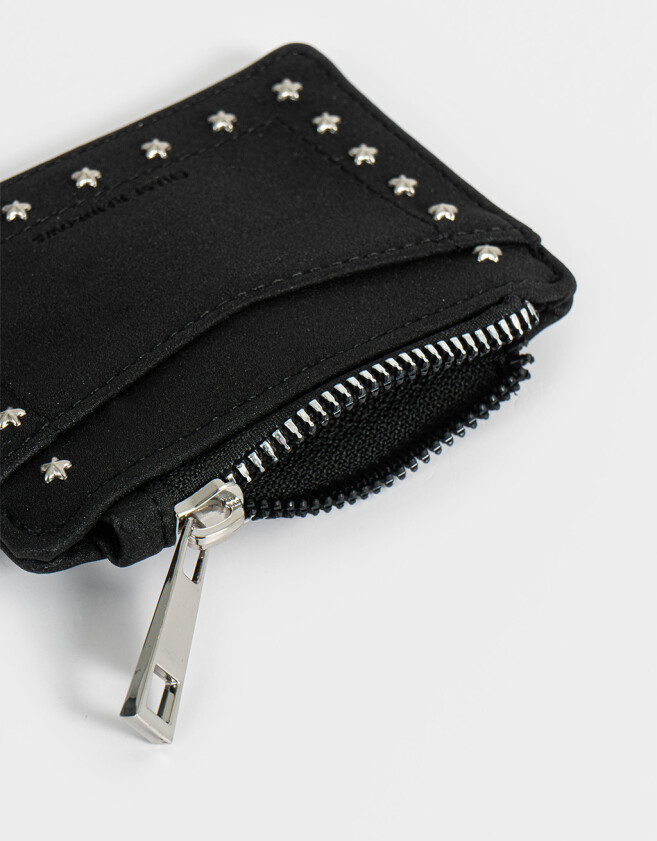 Monederos Monedero Con Tachas Negro - Negro