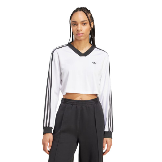 Remera Adidas Jacquard Ls Top - Blanco Remera Adidas Jacquard Ls Top - Blanco