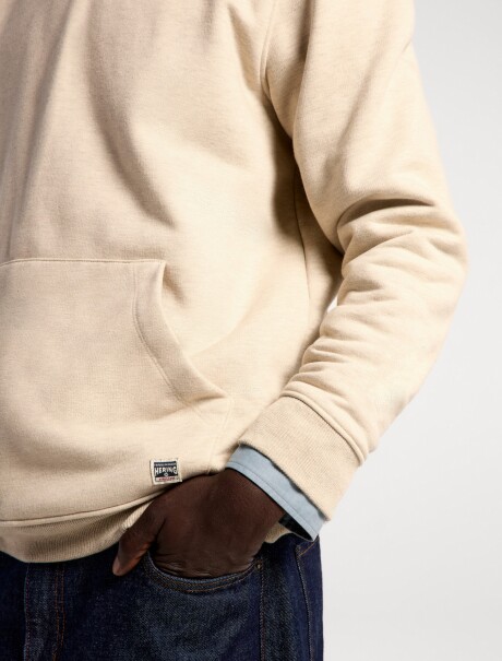 BUZO CON CAPUCHA MODELO COMFORT BEIGE