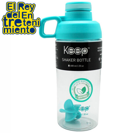 Keep Botella Shaker P/Batidos Deporte Ciclismo Celeste