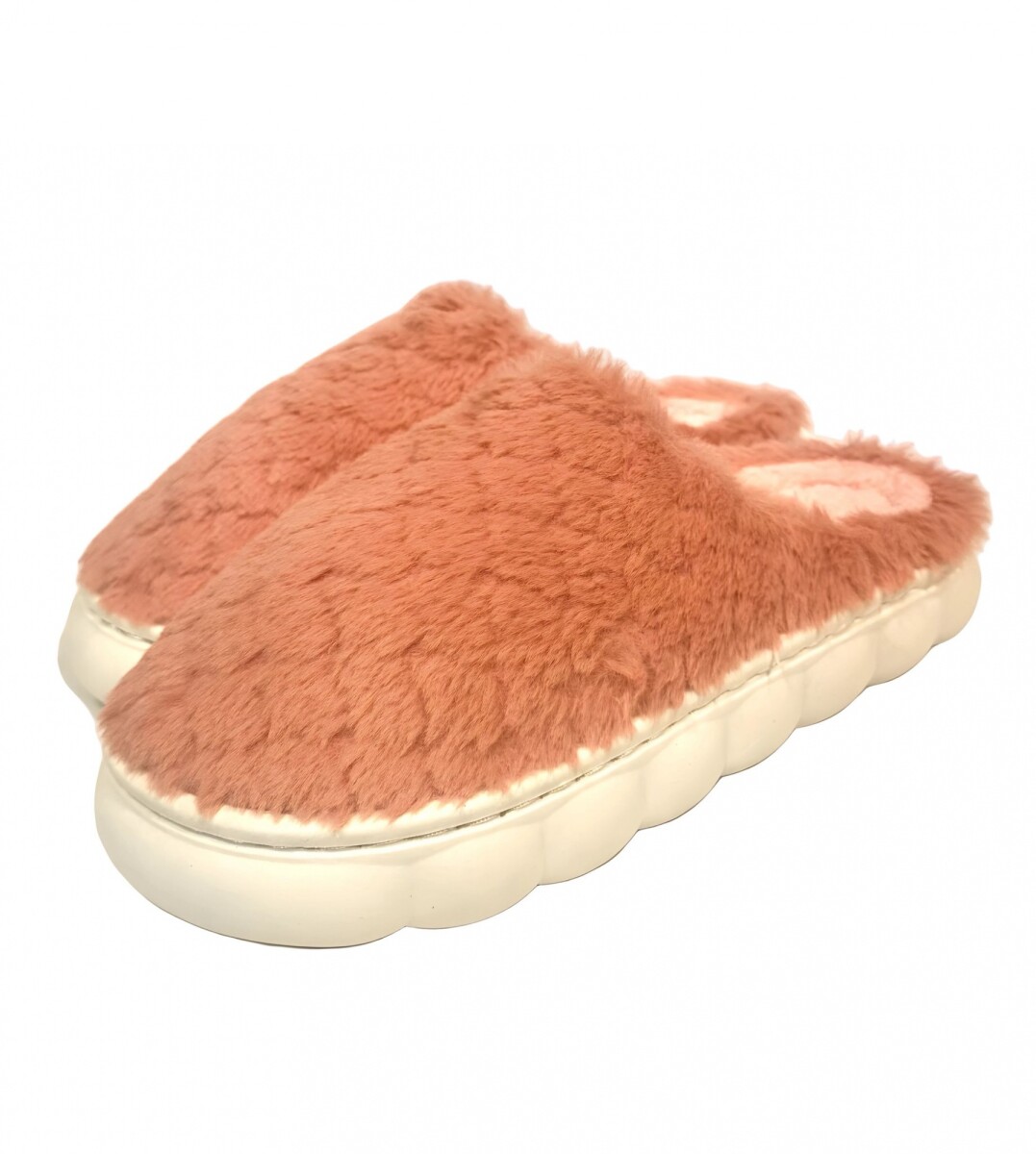 Pantufla de Felpa Super Abrigadas Antideslizante Unisex - Rosa Oscuro 