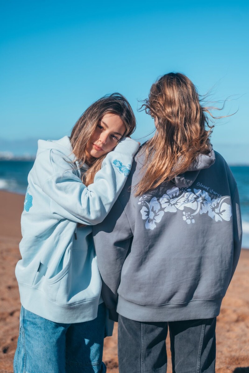 Hoodie Waikiki Bordado / Gris U