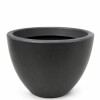 MACETA REDONDA BAJA PLASTICA 30X22 GRIS OSCURO