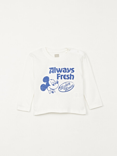 Remera básica estampada Crudo