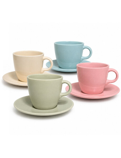 TAZA 270ML C/PLATO D15CM COLORES SURTIDOS TAZA 270ML C/PLATO D15CM COLORES SURTIDOS