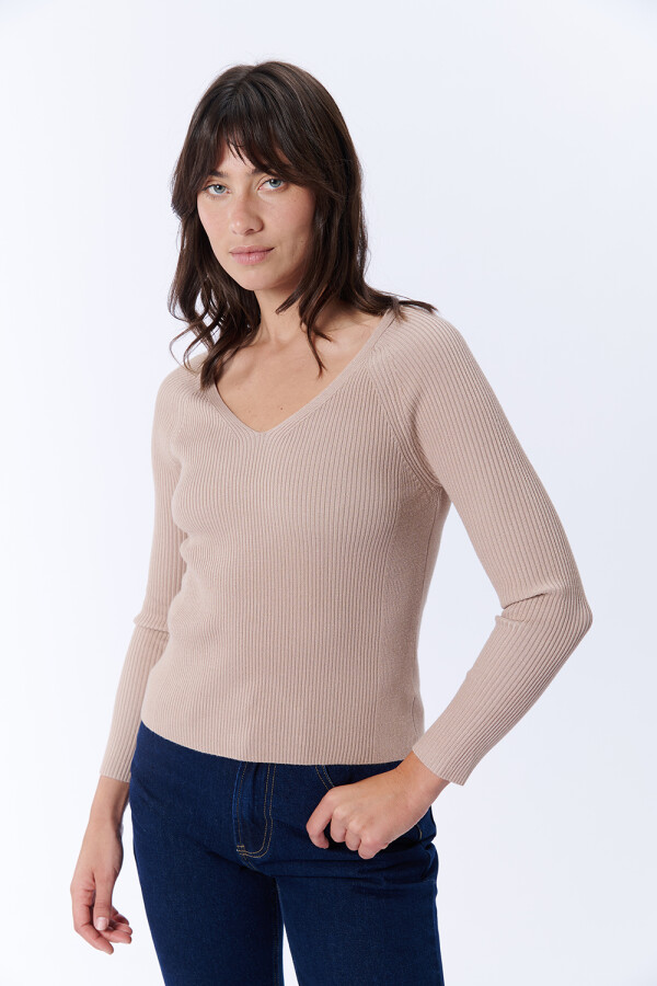 Remera Viscosa Beige