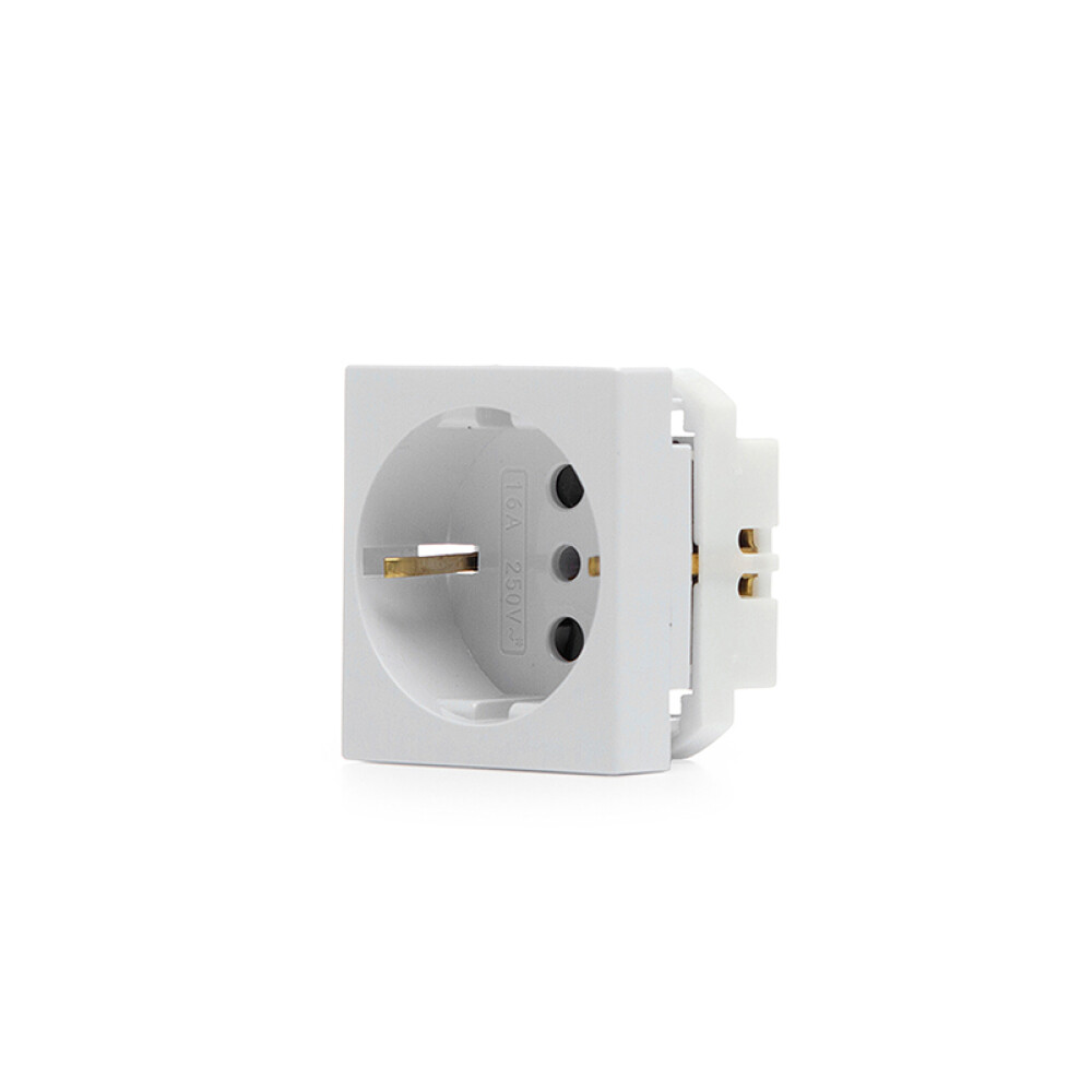 Módulo tomacorriente schuko 16A 250V blanco puro ELE07606