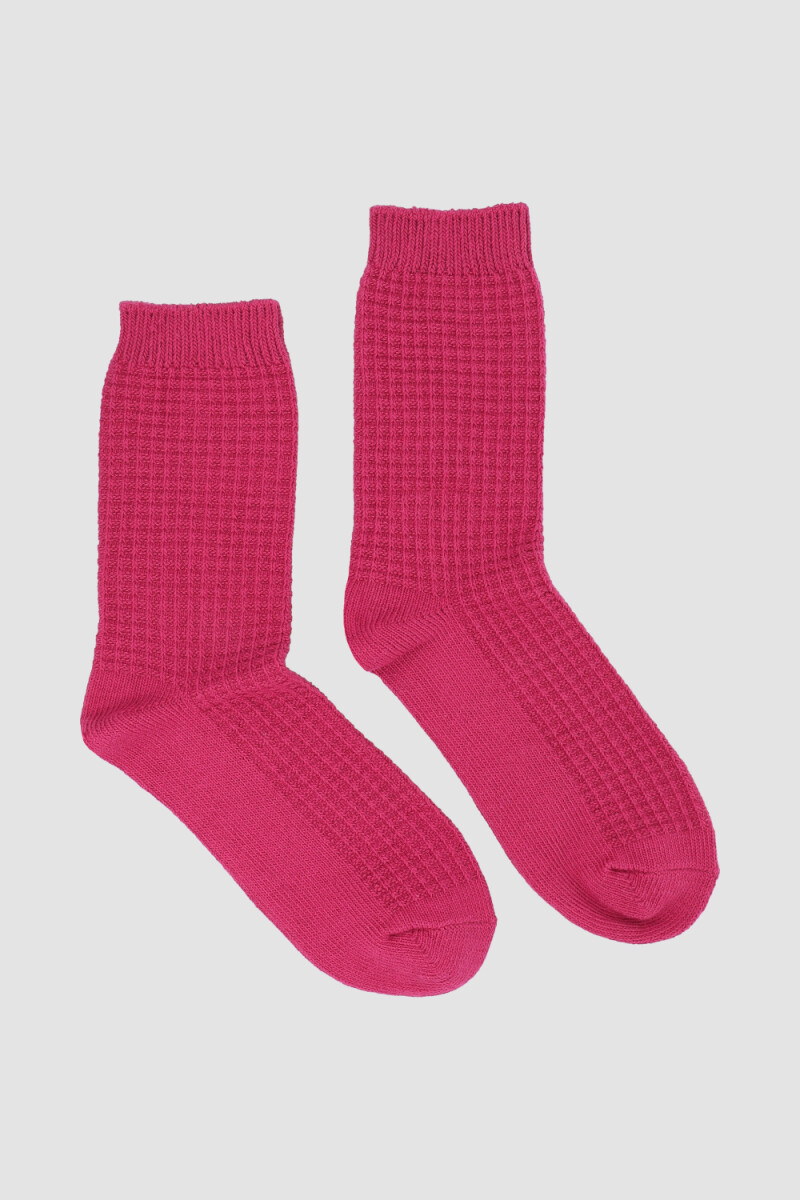 Medias waffle Morado