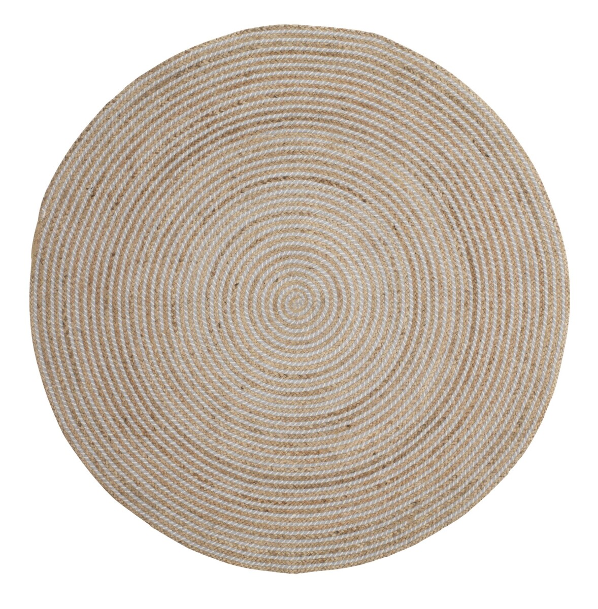 Alfombra SANDELTRE Ø120 yute natural/gris 