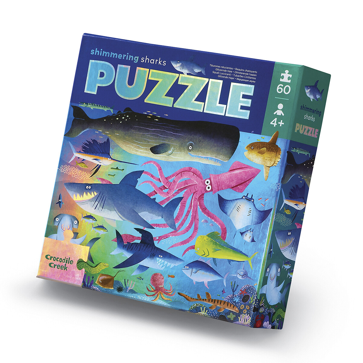 Puzzle Holográfico Crocodile Creek 60 Piezas 35 x 48 cm - TIBURONES 
