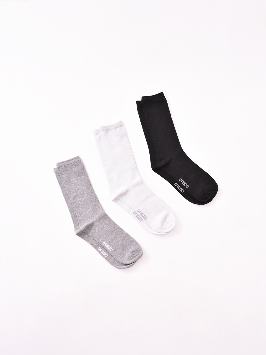 MEDIAS CAÑA CORTA PACK X 3 - VARIANTE 1 