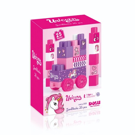 Set Mega Bloques de 25 piezas de Encastre Unicornio 001